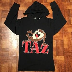 Vintage 1991 Warner Bros Taz Long sleeve Hoodie